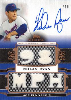 2010 Topps Sterling - Touched By Greatness Relic Five Autographs Sterling Silver #5TBGAR-4 Nolan Ryan Front